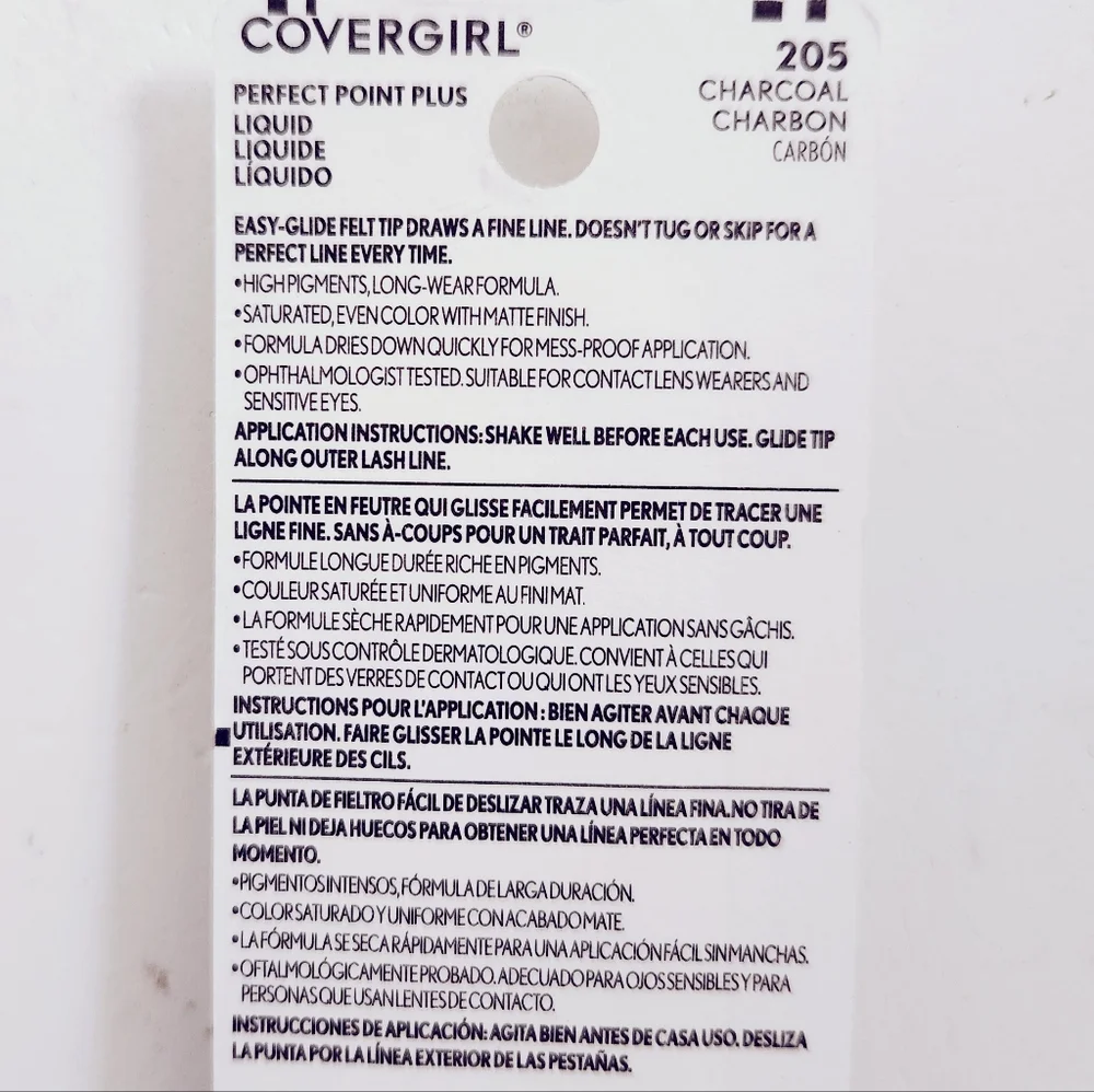 ⭐4/$15 Covergirl Perfect Point Plus Liquid Eyeliner Charcoal